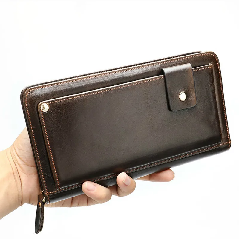 Westal Men's Genuine Leather Cluth Bag Male Wallet Long Credit Card Holder Purse For Men's Day Cluthes Designer Wrist Money Bag
Westal Men's Genuine Leather Cluth Bag Male Wallet Long Credit Card Holder Purse For Men's Day Cluthes Designer Wrist Money Bag
