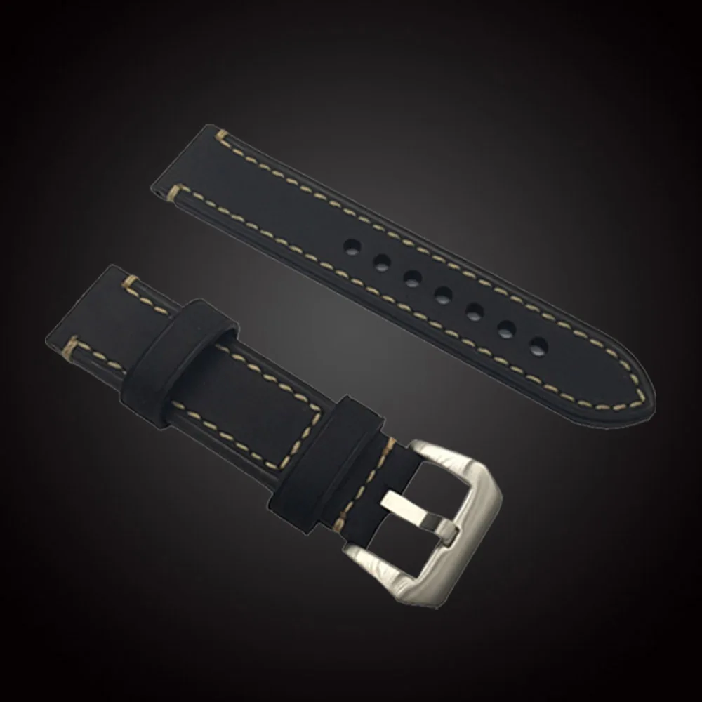 Watch strap Italy Genuine Leather Belt Oily Belt Applicable for Panerai Watch band Bracelet 20 22 24 26MM Strap Men's Strap