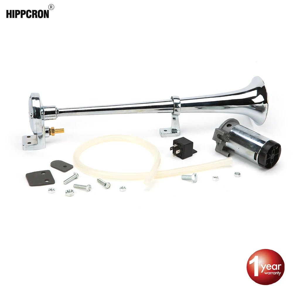 Hippcron 12V Air Horn 150DB Complete Set Super Loud Single Trumpet Compressor for Trucks Cars Automobiles Lorry Boat Train
Hippcron 12V Air Horn 150DB Complete Set Super Loud Single Trumpet Compressor for Trucks Cars Automobiles Lorry Boat Train