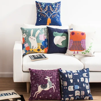 Nordic Cartoon animals Abstract pattern 9151 Linen Cushion Cover Pillow Case Sofa Chair Waist Pillow cover Home Decorative
Nordic Cartoon animals Abstract pattern 9151 Linen Cushion Cover Pillow Case Sofa Chair Waist Pillow cover Home Decorative
