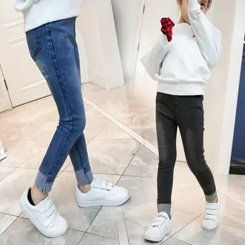 Autumn Winter Children Slim Skinny Jeans Pants Kids Girls Elastic Waist Solid Denim Trousers Teenage Girls Casual Leggings Q110
Autumn Winter Children Slim Skinny Jeans Pants Kids Girls Elastic Waist Solid Denim Trousers Teenage Girls Casual Leggings Q110