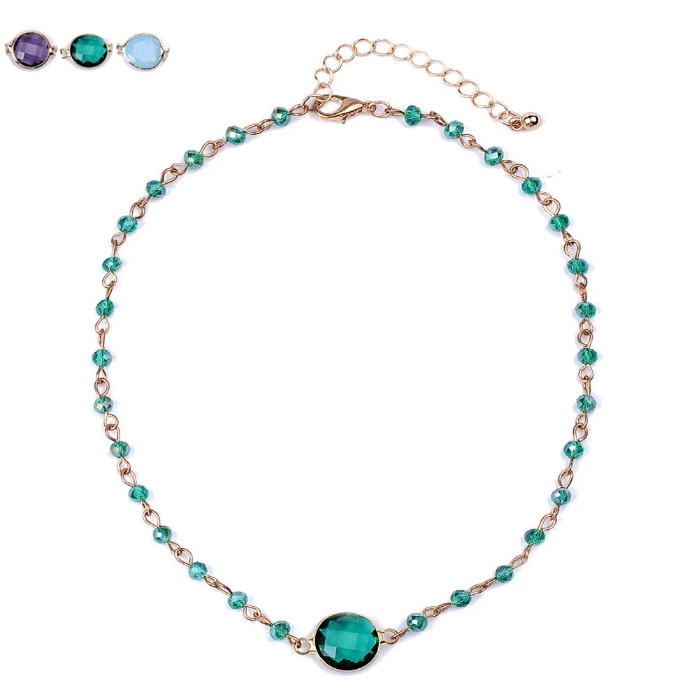Green Purple Blue Color Clavicle Chain Choker Necklace Fashion Gold Chain Crystal Necklace Natural Stone Necklaces With Beads
Green Purple Blue Color Clavicle Chain Choker Necklace Fashion Gold Chain Crystal Necklace Natural Stone Necklaces With Beads