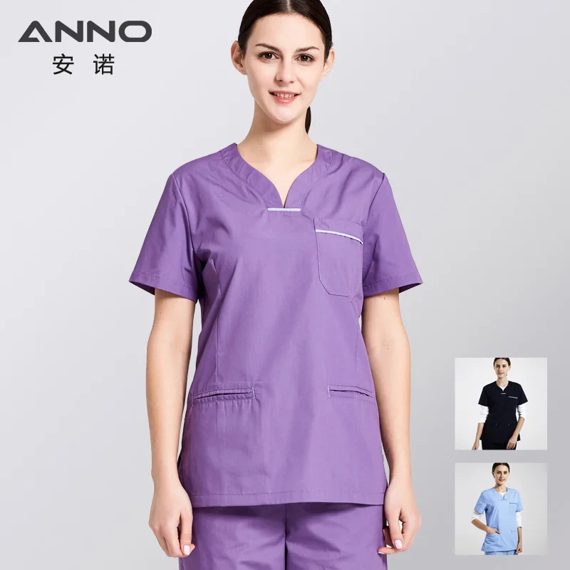 

ANNO Medical Body Medical Clothing Women Hospital Nurse Uniform Surgical Nursing Scrubs Set include Tops Pants Dentist Clothes