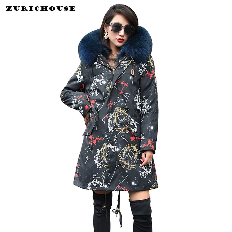 Winter Real Fur Coat Women Hooded Long Raccoon Fur Parka 2019 Fashion Detachable Liner Natural Fur Starry Sky Print Jacket Women
Winter Real Fur Coat Women Hooded Long Raccoon Fur Parka 2019 Fashion Detachable Liner Natural Fur Starry Sky Print Jacket Women