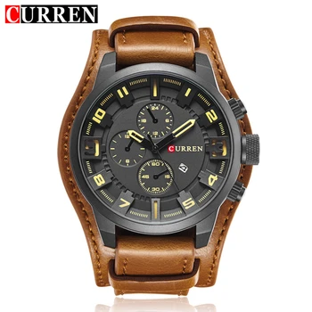 Curren Men's Casual Quartz Watch Mens Watches Top Brand Luxury Quartz-Watch Leather Strap Auto Date Watch Wrist Male Clock 8225
Curren Men's Casual Quartz Watch Mens Watches Top Brand Luxury Quartz-Watch Leather Strap Auto Date Watch Wrist Male Clock 8225