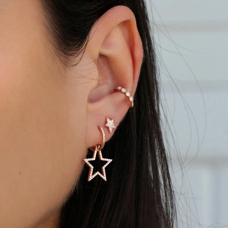 Simple Joker Earrings For Women Ear Clip Five Star Hollow Earrings Earless Feminine Jewelry Party Wedding
Simple Joker Earrings For Women Ear Clip Five Star Hollow Earrings Earless Feminine Jewelry Party Wedding