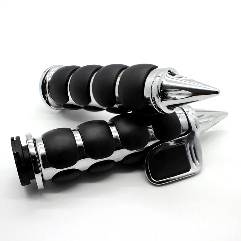 ROAOPP Motorcycle Hand Grips 25MM Handlebar One Pair For Harley Street Glide Kawasaki Vulcan 800 900 1500 1600 2000 Classic VN