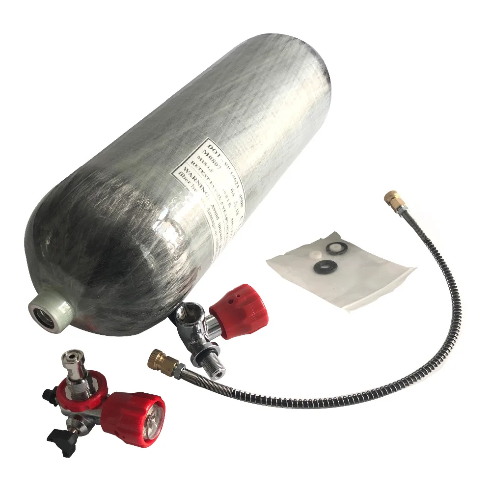 AC290111 Design Certified DOT Bottle 4500Psi 300Bar 9L for PCP Hunting with Red Valve and Filling Station Air Gun Drop Shipping
AC290111 Design Certified DOT Bottle 4500Psi 300Bar 9L for PCP Hunting with Red Valve and Filling Station Air Gun Drop Shipping