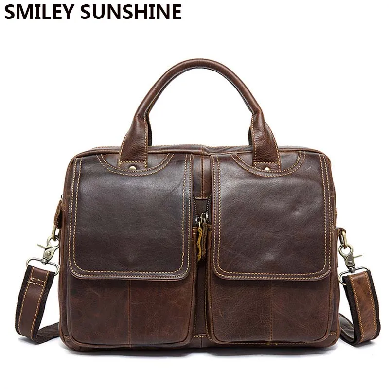 100% Genuine Leather Men's Bag Fashion Business Laptop Bag Men's Travel Bags Zipper Totes Men Messenger Bags Leather Handbags
100% Genuine Leather Men's Bag Fashion Business Laptop Bag Men's Travel Bags Zipper Totes Men Messenger Bags Leather Handbags