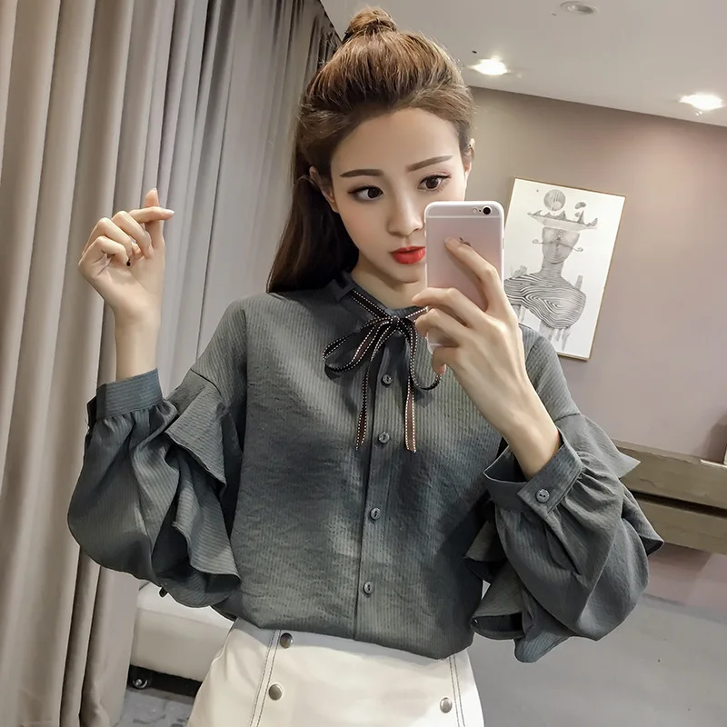 Women's Cotton Shirts Bow Turn-down Butterfly Sleeve Solid Blouse Chic Spring Summer Woman Simple Tops
Women's Cotton Shirts Bow Turn-down Butterfly Sleeve Solid Blouse Chic Spring Summer Woman Simple Tops