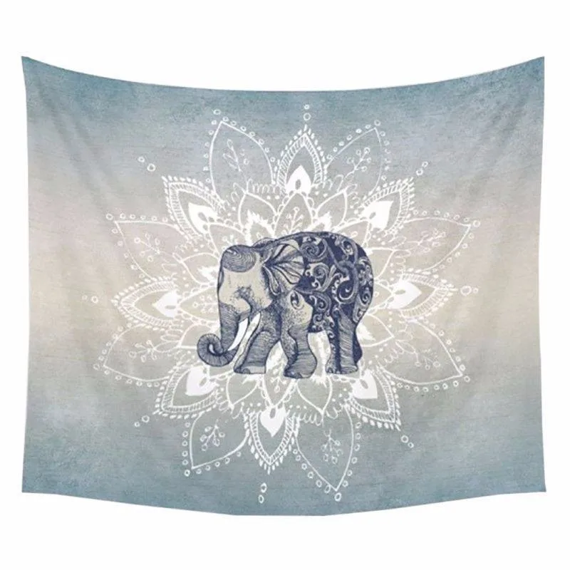 2021 Новое одеяло с принтом 150x130 см в богемном стиле Мандала s гобелен слон