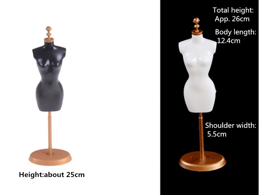 

newest 1Pc Display for Doll Gown Dress Clothes Plastic Stand Holder Model Mannequin 25cm / 26cm