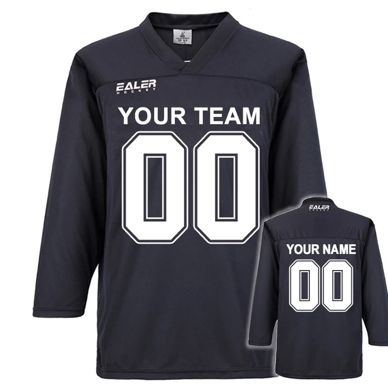 EALER single color practice hockey jersey for team training with your name, number and team name
EALER single color practice hockey jersey for team training with your name, number and team name