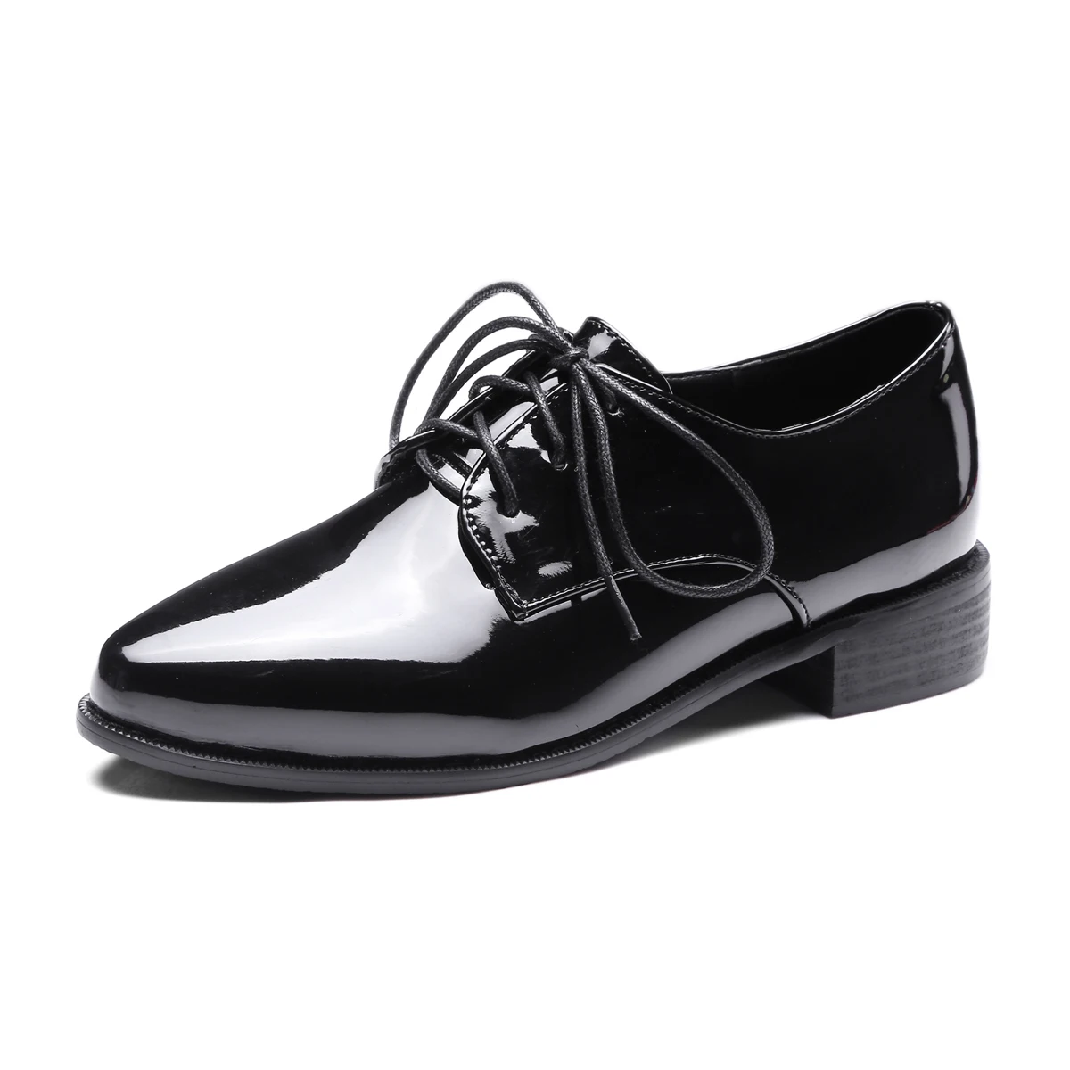 Xiuningyan Black Women Flat British Style Oxford Shoes Women