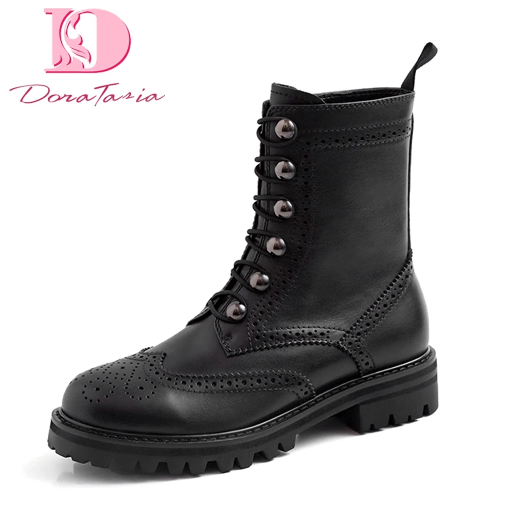 Doratasia Brand New Genuine Leather Boots Women Shoes Brogue Shoes Woman Chunky Heels Street Cool Western Boots Woman
Doratasia Brand New Genuine Leather Boots Women Shoes Brogue Shoes Woman Chunky Heels Street Cool Western Boots Woman