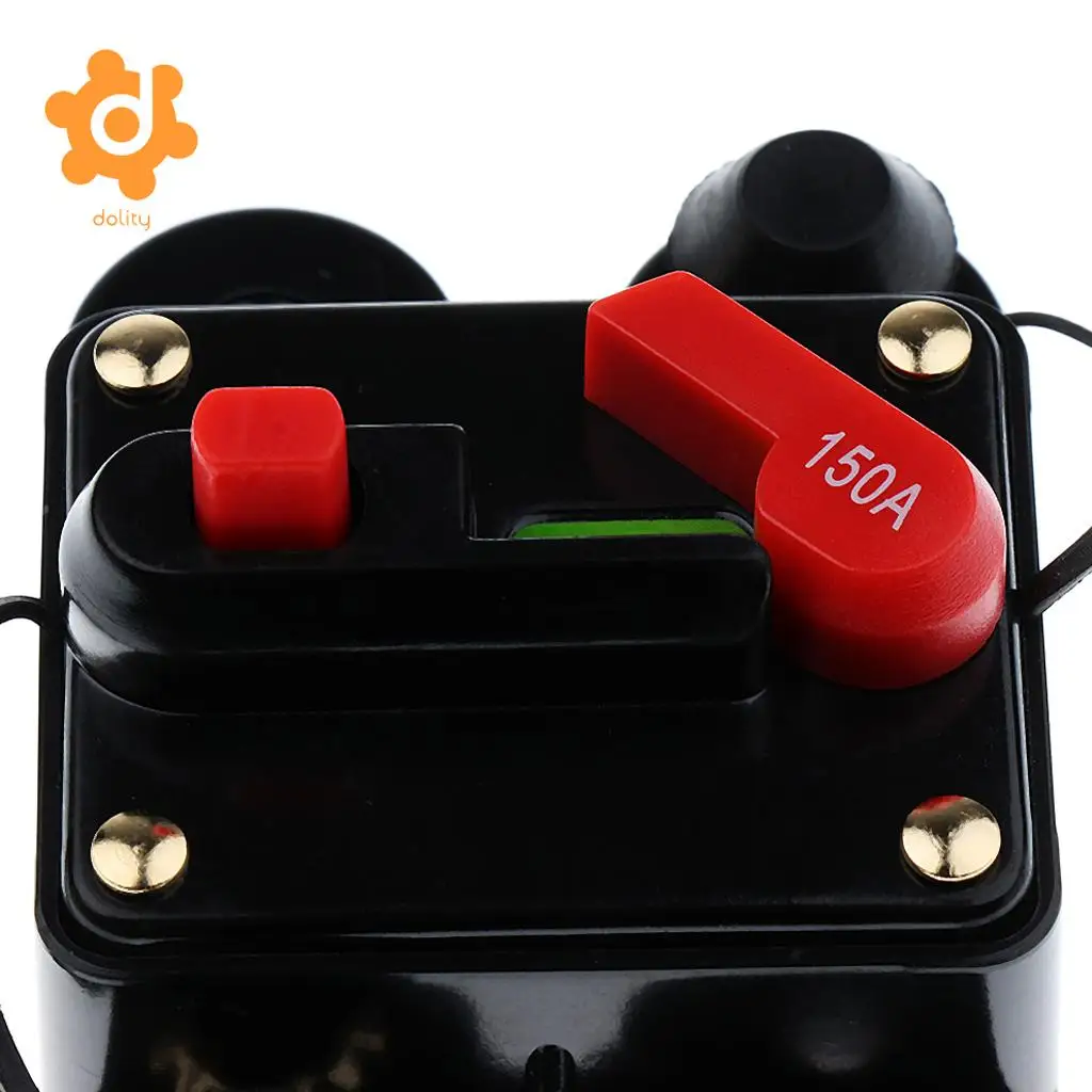 dolity 50A/150A/200A/250A Car Inline Manual Reset Circuit Breaker Fuse Power Protection DC12V-24V
