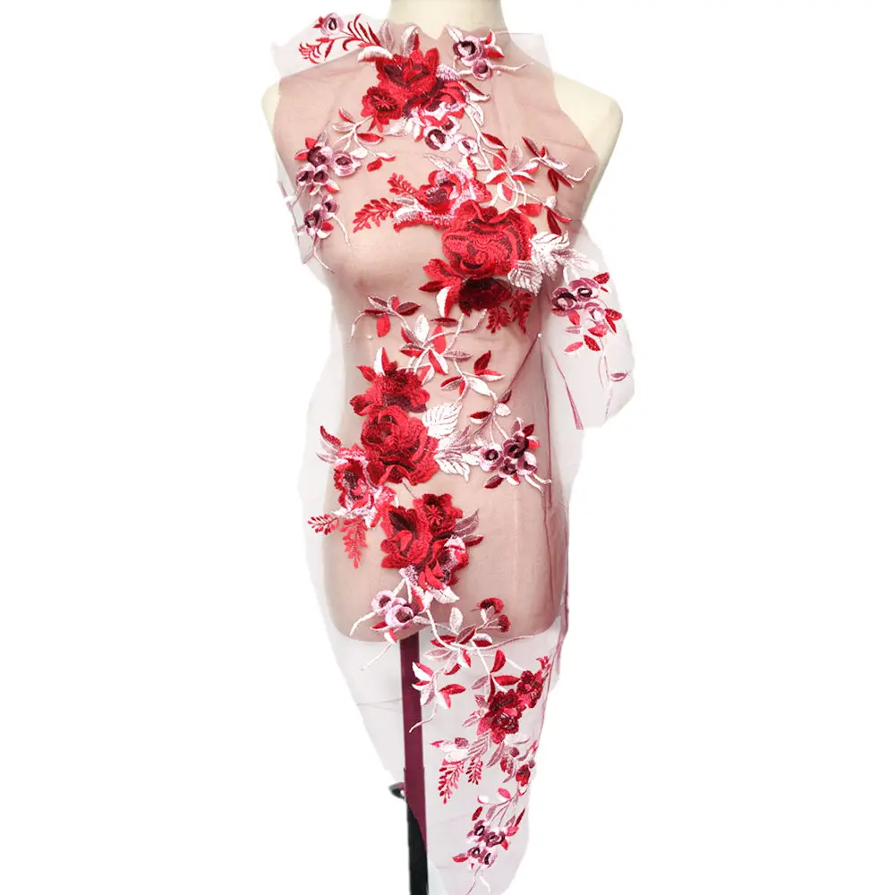 Red Embroidered Flowers Leaves Branch Appliques Fabric Wedding Gown Lace Trims Collar Mesh Sew Patch For Dress DIY Decoration
Red Embroidered Flowers Leaves Branch Appliques Fabric Wedding Gown Lace Trims Collar Mesh Sew Patch For Dress DIY Decoration
