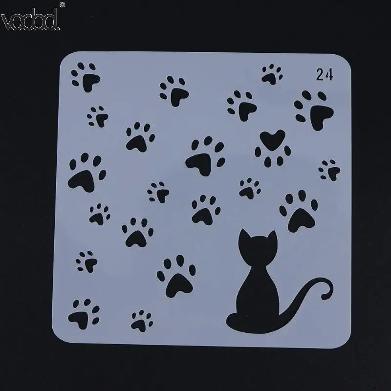 Cat with Footprint Template Layering Stencils for Wall Scrapbooking/photo Album Embossing DIY Paper Cards Crafts Decorative Hot
Cat with Footprint Template Layering Stencils for Wall Scrapbooking/photo Album Embossing DIY Paper Cards Crafts Decorative Hot