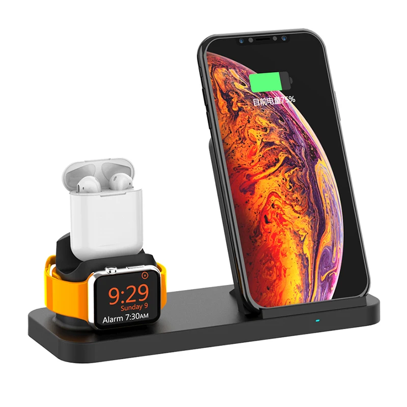 3 in 1 Fast Wireless Charger for iPhone8/8P/X/XS/SR/XS MAX/iWatch1/2/3/4 AirPods Qi Wireless Charger for Apple Watch 4 Cooling
3 in 1 Fast Wireless Charger for iPhone8/8P/X/XS/SR/XS MAX/iWatch1/2/3/4 AirPods Qi Wireless Charger for Apple Watch 4 Cooling