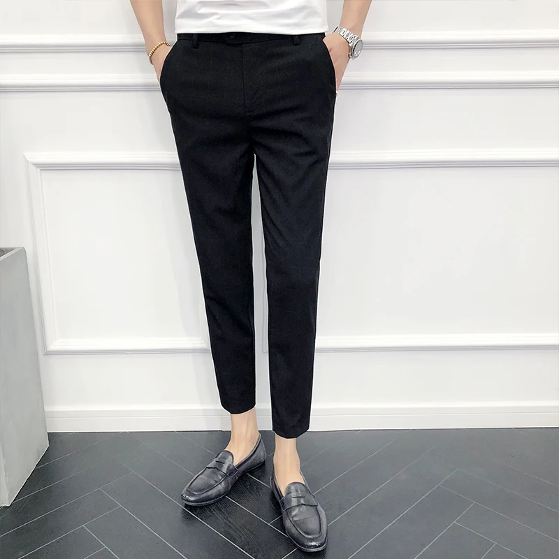 British Style Men Plaid Suit Pants Slim Fit Casual Solid Mens Dress Pants Gentlemen Business Formal Wear Trousers For Men 36-28
British Style Men Plaid Suit Pants Slim Fit Casual Solid Mens Dress Pants Gentlemen Business Formal Wear Trousers For Men 36-28