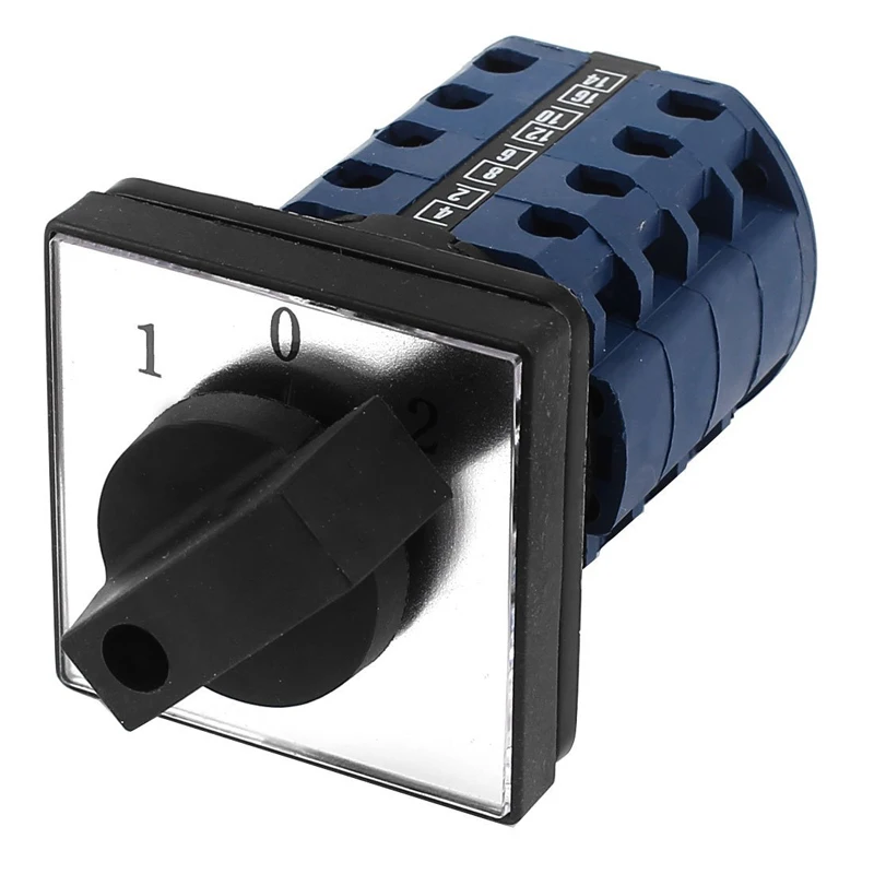 LW28-20M08/4 3 Position Rotary Cam Changeover Switch Ui 550V Ith 20A, Blue+Silver+Black
LW28-20M08/4 3 Position Rotary Cam Changeover Switch Ui 550V Ith 20A, Blue+Silver+Black