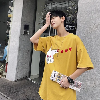 Fashion New Printing Short Sleeve Super Handsome Youthful Round Neck T-shirt Loose Comfortable Men's Half-sleeved 
Fashion New Printing Short Sleeve Super Handsome Youthful Round Neck T-shirt Loose Comfortable Men's Half-sleeved