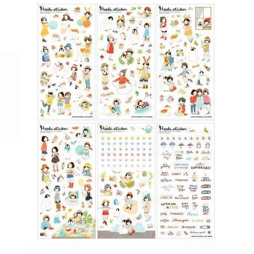 6 pcs/lot Kawaii Heeda Girl PVC Transparent Planner Calendar Diary Sticker Scrapbook Decoration School Office Stationery
6 pcs/lot Kawaii Heeda Girl PVC Transparent Planner Calendar Diary Sticker Scrapbook Decoration School Office Stationery