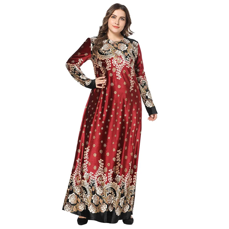 New Winter Long Abaya Muslim Velvet Dress Arabic Abayas Bronzing Pakistani Dubai Islamic Print Warm Dresses Wine vestido
New Winter Long Abaya Muslim Velvet Dress Arabic Abayas Bronzing Pakistani Dubai Islamic Print Warm Dresses Wine vestido