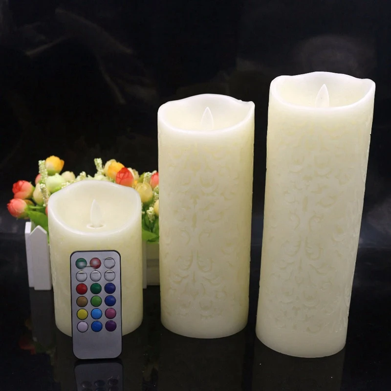 3Pcs Color Change Gradient Led Candles Remote Control Electronic Flameless Breathing Candle Night Lights Wedding Party Decorat
3Pcs Color Change Gradient Led Candles Remote Control Electronic Flameless Breathing Candle Night Lights Wedding Party Decorat