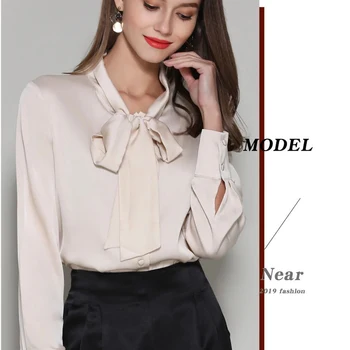 Bogeda 2019 new ladies tops silk blouse plus size high quality long sleeve silk blouses casual green red white beige bow blouse
Bogeda 2019 new ladies tops silk blouse plus size high quality long sleeve silk blouses casual green red white beige bow blouse
