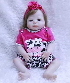 23'' Bebes reborn bonecas realistic Reborn Baby Doll Girls NPK Full Body Vinyl Silicone with Pacifier cow clothing child gift
23'' Bebes reborn bonecas realistic Reborn Baby Doll Girls NPK Full Body Vinyl Silicone with Pacifier cow clothing child gift