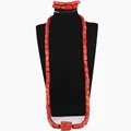 Dudo Fashion Bridal Jewelry Sets Acrylic Beads Shoulder Jewelry Orange / Red / Pink Long Necklace African Collar Style For Women Dudo Fashion Bridal Jewelry Sets Acrylic Beads Shoulder Jewelry Orange / Red / Pink Long Necklace African Collar Style For Women