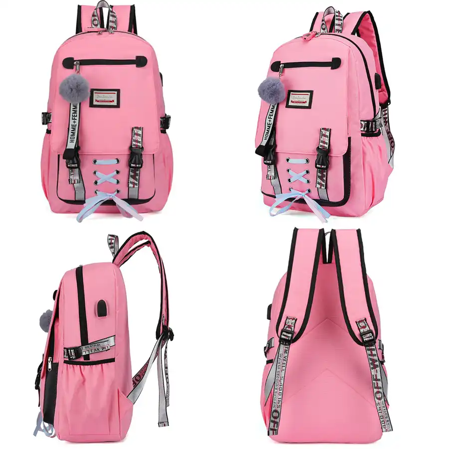 2019 anti-theft backpack usb school bags for girls teenager