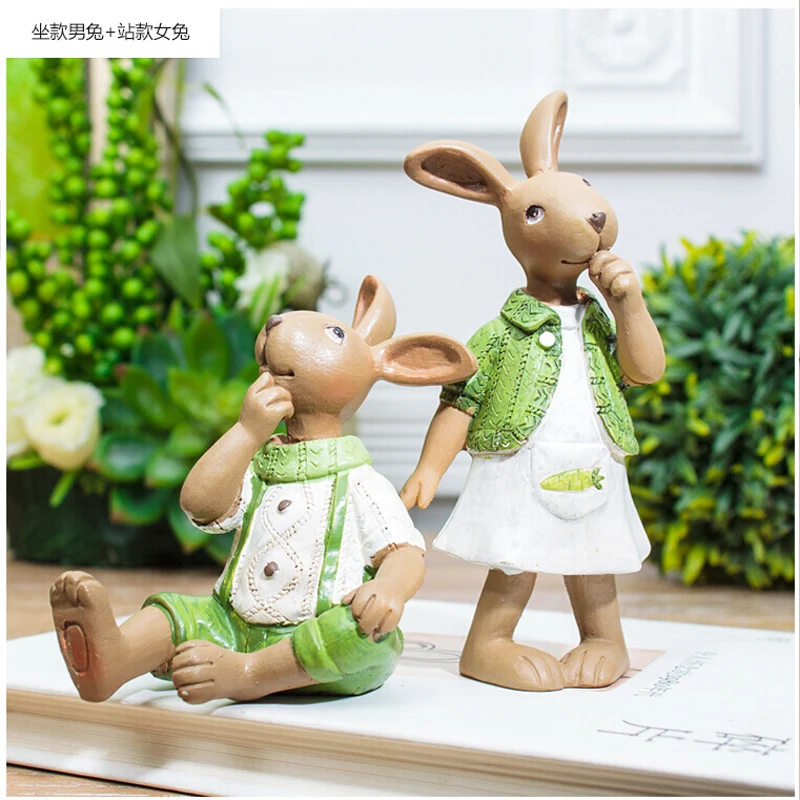 2 pcs /set Home decoration Fun claire series resin vintage rabbit decorations Wedding gift Retro rabbit Artificial crafts ZL25
2 pcs /set Home decoration Fun claire series resin vintage rabbit decorations Wedding gift Retro rabbit Artificial crafts ZL25