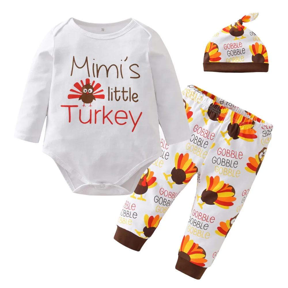 3PCS Thanksgiving Newborn Baby Boys Girls Clothes Long Sleeve Casual Romper Tops+Long Pant+Hat Infant Toddler Clothing Set
3PCS Thanksgiving Newborn Baby Boys Girls Clothes Long Sleeve Casual Romper Tops+Long Pant+Hat Infant Toddler Clothing Set