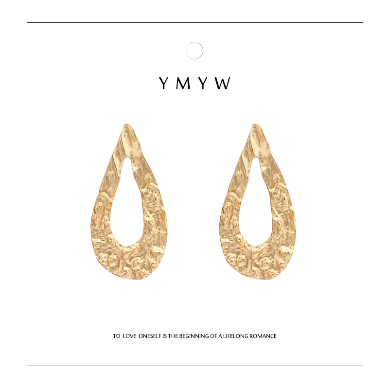 YMYW Stylish Unique Design Water Drop Hollow Geometric Stud Earrings Zinc Alloy Statement Metal Earrings for Women Bijoux Femme
YMYW Stylish Unique Design Water Drop Hollow Geometric Stud Earrings Zinc Alloy Statement Metal Earrings for Women Bijoux Femme