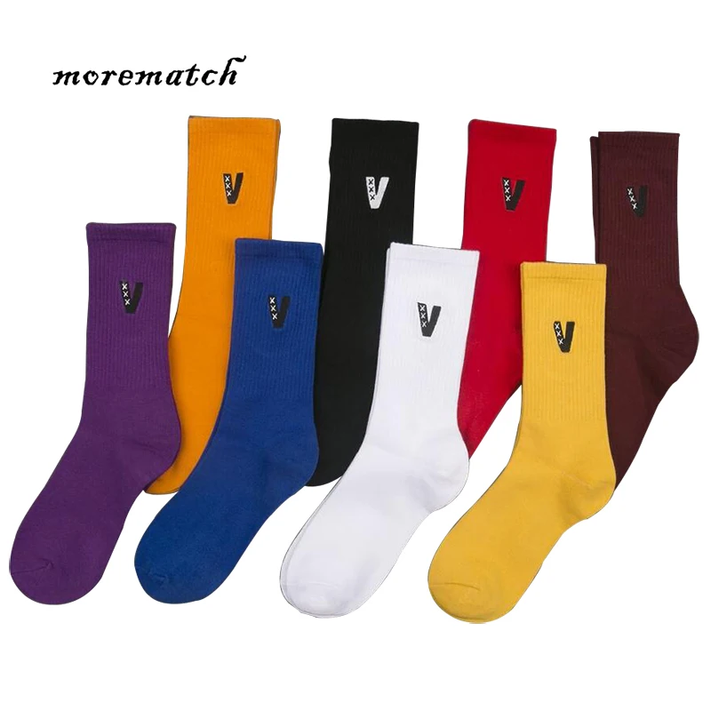 Morematch 1Pair Autumn Winter Men Sock Letter V Solid Color Cotton Socks Men Street Dance Skateboard Socks 8 Colors Optional
Morematch 1Pair Autumn Winter Men Sock Letter V Solid Color Cotton Socks Men Street Dance Skateboard Socks 8 Colors Optional