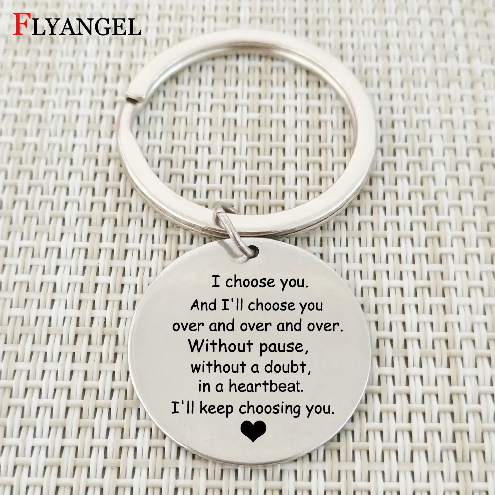 High Quality I will choose you over and over in a heartbeat Charm Lovers Keychain Key Ring Couple Jewelry Anniversary Gift
High Quality I will choose you over and over in a heartbeat Charm Lovers Keychain Key Ring Couple Jewelry Anniversary Gift