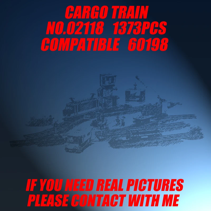 Building blocks 02118 1373pcs Compatible with legoingly City 60198 Bricks Cargo Train figures Educational toys for children
Building blocks 02118 1373pcs Compatible with legoingly City 60198 Bricks Cargo Train figures Educational toys for children
