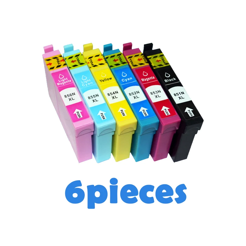 

6pcs compatible ink cartridges For Epson T0851 T0852 T0853 T0854 T0855 T0856 For EPSON Stylus Photo 1390 printer T0851-T0856 85N