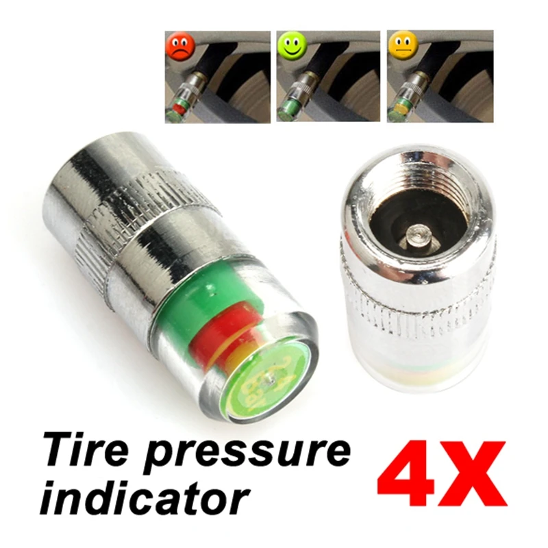4Pcs 36 PSI Tire Tyre Pressure Indicator Valve Stem Caps Sensor 3 Color Eye Wheel Air Press Alert Diagnostic-tool Car-styling
4Pcs 36 PSI Tire Tyre Pressure Indicator Valve Stem Caps Sensor 3 Color Eye Wheel Air Press Alert Diagnostic-tool Car-styling