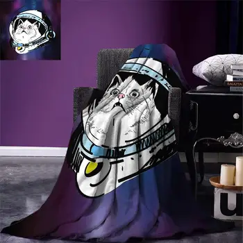 Christmas Outer Space Throw Kitten in Astronaut Hat Looks at Cosmic Rays UFO Universe Celestial Theme Home Blanket
Christmas Outer Space Throw Kitten in Astronaut Hat Looks at Cosmic Rays UFO Universe Celestial Theme Home Blanket