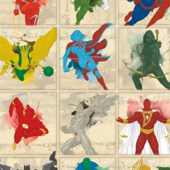 Justice League - Simplistic Grid Poster Print (22 X 34)