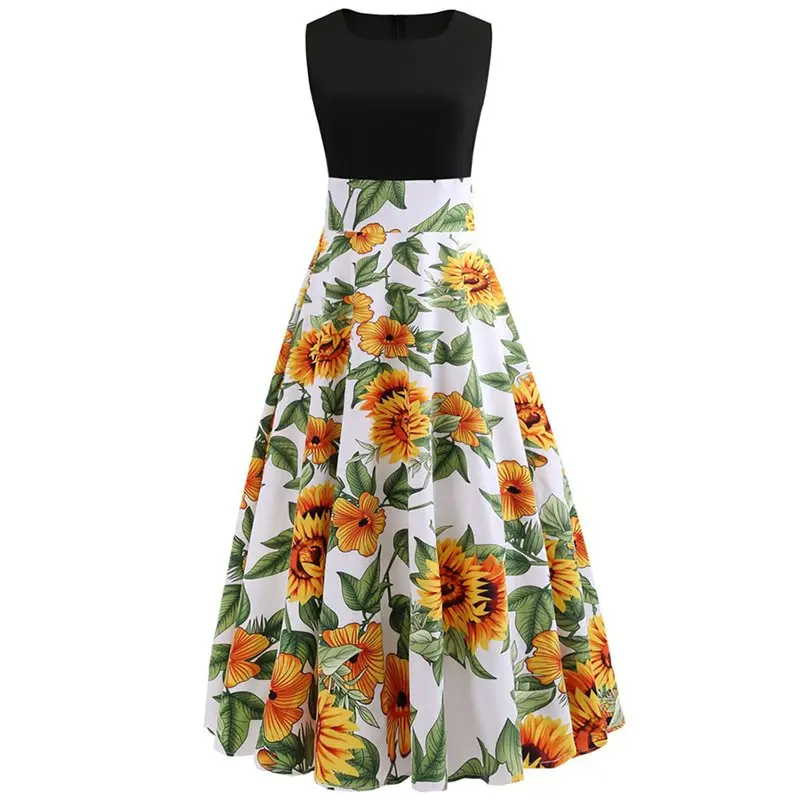 Floral Print Maxi Dress Women Sexy Patchwork Chic Yellow Casual Party Robe Vintage Summer Beach Travel Blue Retro Long Dresses
Floral Print Maxi Dress Women Sexy Patchwork Chic Yellow Casual Party Robe Vintage Summer Beach Travel Blue Retro Long Dresses