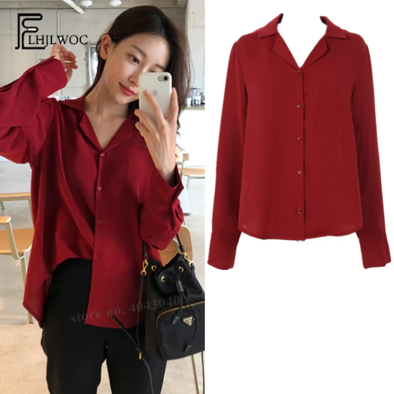 Autumn Fall Basic Shirts Women New Korean Style Design Tops Long Sleeve Temperament Lady Work Button Shirt Blouse 878
Autumn Fall Basic Shirts Women New Korean Style Design Tops Long Sleeve Temperament Lady Work Button Shirt Blouse 878