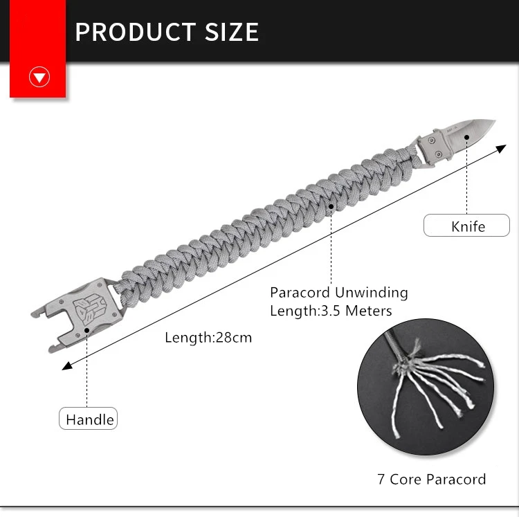 Survival paracord knife