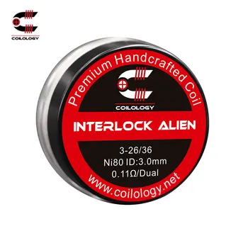 Original Coilology Interlock Alien Coil Set Ni80 0.11ohm/SS316L 0.08ohm Type with Extra Organic Cotton E-cig Vape Spare Parts
Original Coilology Interlock Alien Coil Set Ni80 0.11ohm/SS316L 0.08ohm Type with Extra Organic Cotton E-cig Vape Spare Parts