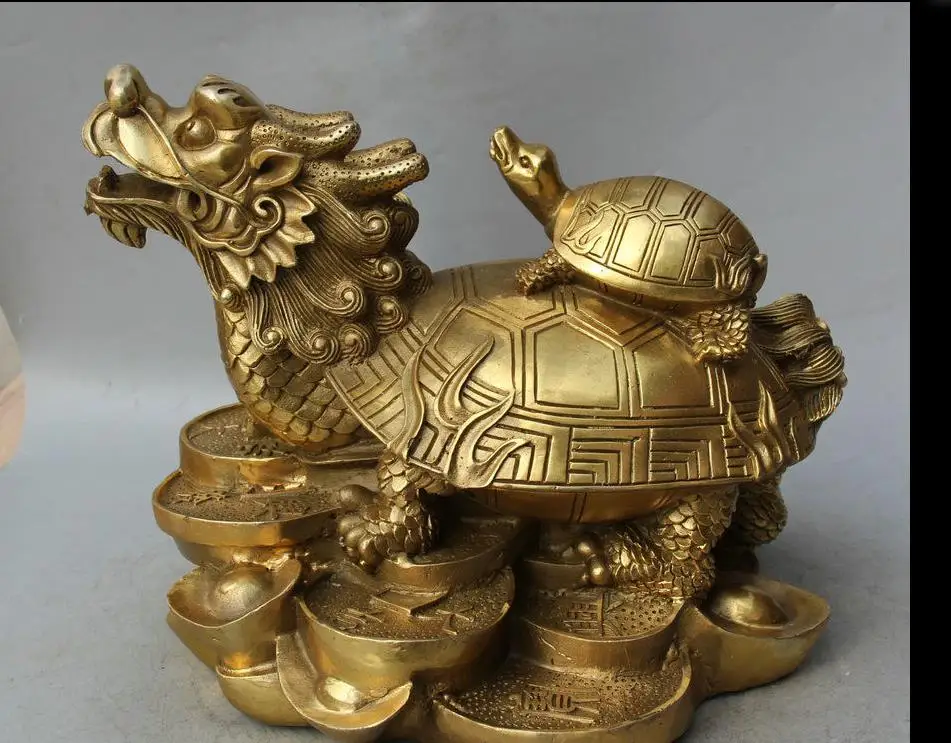 671115302++14" Chinese Brass Wealth longevity Dragon tortoise Turtle Son Yuan Bao Statue
671115302++14" Chinese Brass Wealth longevity Dragon tortoise Turtle Son Yuan Bao Statue