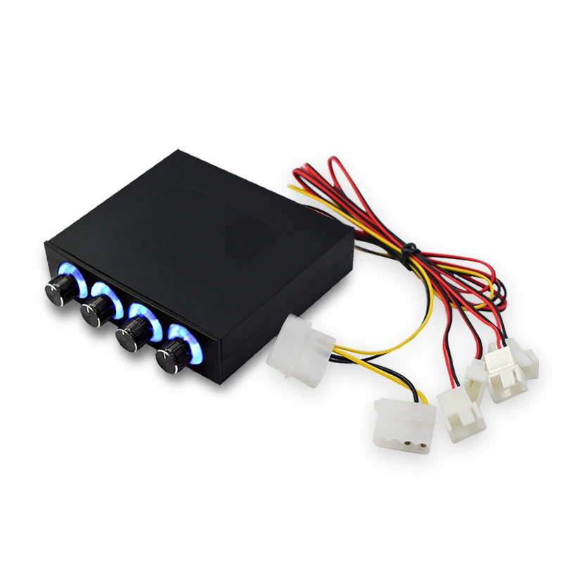 New 4 Channel Speed Fan Controller with Blue/Red LED Computer case CPU fan speed controller PWM
New 4 Channel Speed Fan Controller with Blue/Red LED Computer case CPU fan speed controller PWM