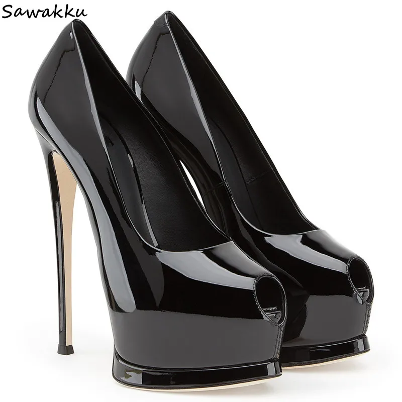 Black Patent Leather Ladies Pumps 2019 Extreme High Heels Peep Toe Escarpins Femme Elegant Platform Runway Wedding Shoes Woman
Black Patent Leather Ladies Pumps 2019 Extreme High Heels Peep Toe Escarpins Femme Elegant Platform Runway Wedding Shoes Woman